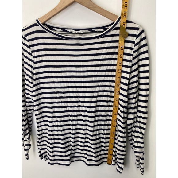 J. Crew Crew Neck Long Sleeve Striped Tee Shirt - Picture 3 of 5